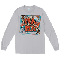 Moon Dust American football mama with leopard Long Sleeve Tee - Zillion Design Studio