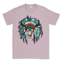 Lilac indian headdress with bull skull Classic Tee - RanaPortraitStore