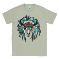 Matcha indian headdress with bull skull Classic Tee - RanaPortraitStore