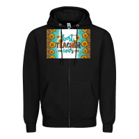 Black best teacher ever skinny metal can holder Zipper Hoodie - HRA Design Shop