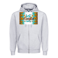 Heather Grey best teacher ever skinny metal can holder Zipper Hoodie - HRA Design Shop