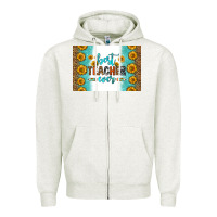 Oatmeal Heather best teacher ever skinny metal can holder Zipper Hoodie - HRA Design Shop