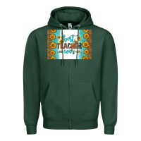 Sports Green best teacher ever skinny metal can holder Zipper Hoodie - HRA Design Shop