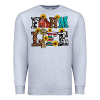 Heather Grey western farm life Premium Sweatshirt - Artiststas