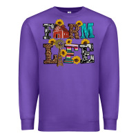 Purple western farm life Premium Sweatshirt - Artiststas