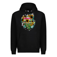 Black Durango State Of Mexico Map Premium Hoodie - RanaPortraitStore