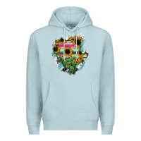 Blue Mist Durango State Of Mexico Map Premium Hoodie - RanaPortraitStore