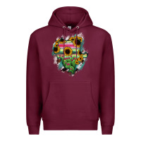 Burgundy Durango State Of Mexico Map Premium Hoodie - RanaPortraitStore