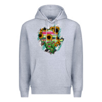 Heather Grey Durango State Of Mexico Map Premium Hoodie - RanaPortraitStore