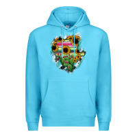 Ocean Blue Durango State Of Mexico Map Premium Hoodie - RanaPortraitStore