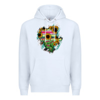White Durango State Of Mexico Map Premium Hoodie - RanaPortraitStore