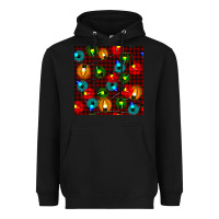Black christmas lights seamless pattern Heavyweight Hoodie - BundleAndBundleShop
