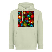 Matcha christmas lights seamless pattern Heavyweight Hoodie - BundleAndBundleShop