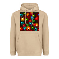 Mushroom christmas lights seamless pattern Heavyweight Hoodie - BundleAndBundleShop