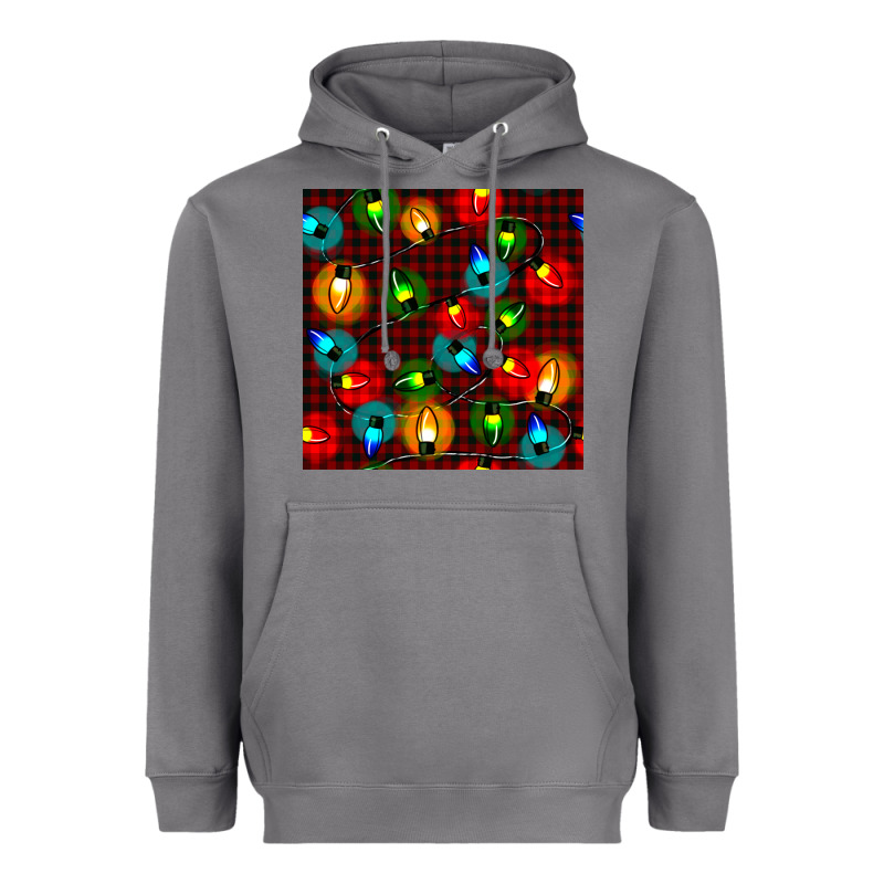 Christmas Lights Seamless Pattern Heavyweight Hoodie by BundleAndBundleShop | Teevron