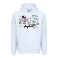 White the lord is my shepherd Premium Hoodie - MaliasSmallBusiness