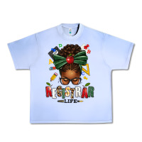 Grape Ice registrar life afro messy bun Urban Heavy Tee - texasbilliewilder