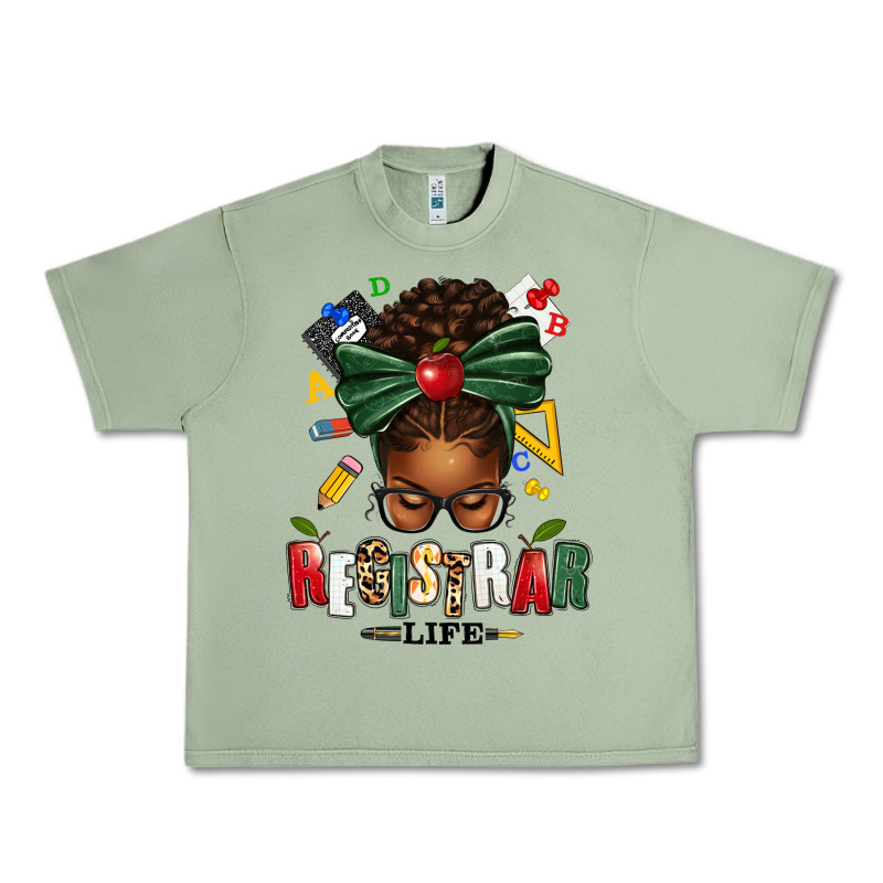Registrar Life Afro Messy Bun Urban Heavy Tee by texasbilliewilder | Teevron