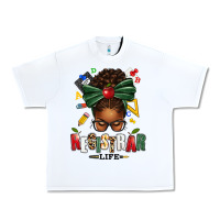 White registrar life afro messy bun Urban Heavy Tee - texasbilliewilder