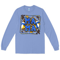 Colony Blue volleyball mama with leopard Long Sleeve Tee - Zillion Design Studio