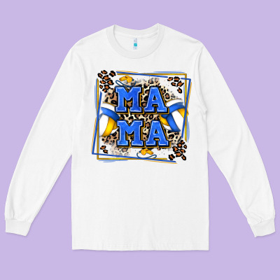 Volleyball Mama With Leopard Long Sleeve Tee Designed By Zillion Design Studio