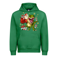 Emerald Christmas dinosaur Urban Hoodie - MaliasSmallBusiness