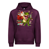 Mauve Wine Christmas dinosaur Urban Hoodie - MaliasSmallBusiness