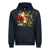 Navy Christmas dinosaur Urban Hoodie - MaliasSmallBusiness