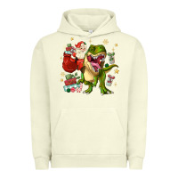 Pigment Pistachio Christmas dinosaur Urban Hoodie - MaliasSmallBusiness