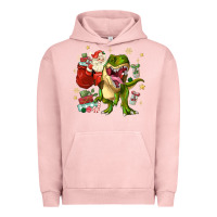 Pigment Salmon Christmas dinosaur Urban Hoodie - MaliasSmallBusiness