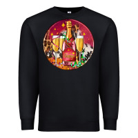 Black christmas champagne bottle and champagne's Premium Sweatshirt - AdoDesignShop