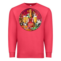 Cardinal christmas champagne bottle and champagne's Premium Sweatshirt - AdoDesignShop