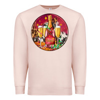 Pale Pink christmas champagne bottle and champagne's Premium Sweatshirt - AdoDesignShop