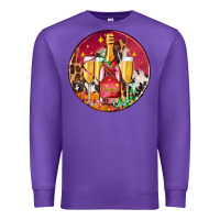 Purple christmas champagne bottle and champagne's Premium Sweatshirt - AdoDesignShop