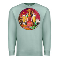 Seafoam christmas champagne bottle and champagne's Premium Sweatshirt - AdoDesignShop