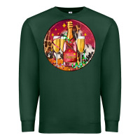 Sports Green christmas champagne bottle and champagne's Premium Sweatshirt - AdoDesignShop