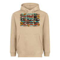 Mushroom sunflower gemstone background Heavyweight Hoodie - JahusDesignShop