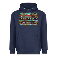Navy sunflower gemstone background Heavyweight Hoodie - JahusDesignShop