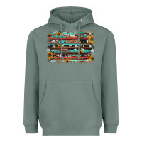Sage sunflower gemstone background Heavyweight Hoodie - JahusDesignShop
