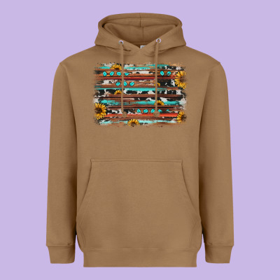Sunflower Gemstone Background Heavyweight Hoodie Designed By Jahusdesignshop