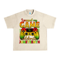 Sandshell I paused my game celebrate Juneteenth Urban Heavy Tee - texasbilliewilder