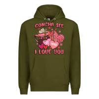 Army Green concha see te amo  i love you Premium Hoodie - MaliasSmallBusiness