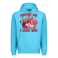 Ocean Blue concha see te amo  i love you Premium Hoodie - MaliasSmallBusiness