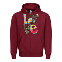 Burgundy Love crown of thorns Easter Day Zipper Hoodie - CowGirlArtShop