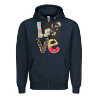 Navy Love crown of thorns Easter Day Zipper Hoodie - CowGirlArtShop