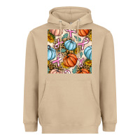 Mushroom breast cancer awareness with pumpkin and leopard seamless pattern Heavyweight Hoodie - BundleAndBundleShop