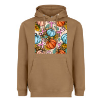 Toasted Coconut breast cancer awareness with pumpkin and leopard seamless pattern Heavyweight Hoodie - BundleAndBundleShop