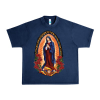 Navy Our Lady Of Guadalupe Urban Heavy Tee - RanaPortraitStore