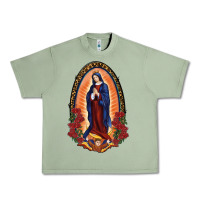 Oil Green Our Lady Of Guadalupe Urban Heavy Tee - RanaPortraitStore