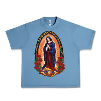 Pebble Blue Our Lady Of Guadalupe Urban Heavy Tee - RanaPortraitStore